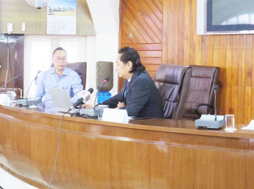 Advisor Imnatiba launches the livelihood generation programme for returned migrant workers due to COVID-19 pandemic for Nagaland at the Civil Secretariat, Kohima on September 28. (DIPR Photo)